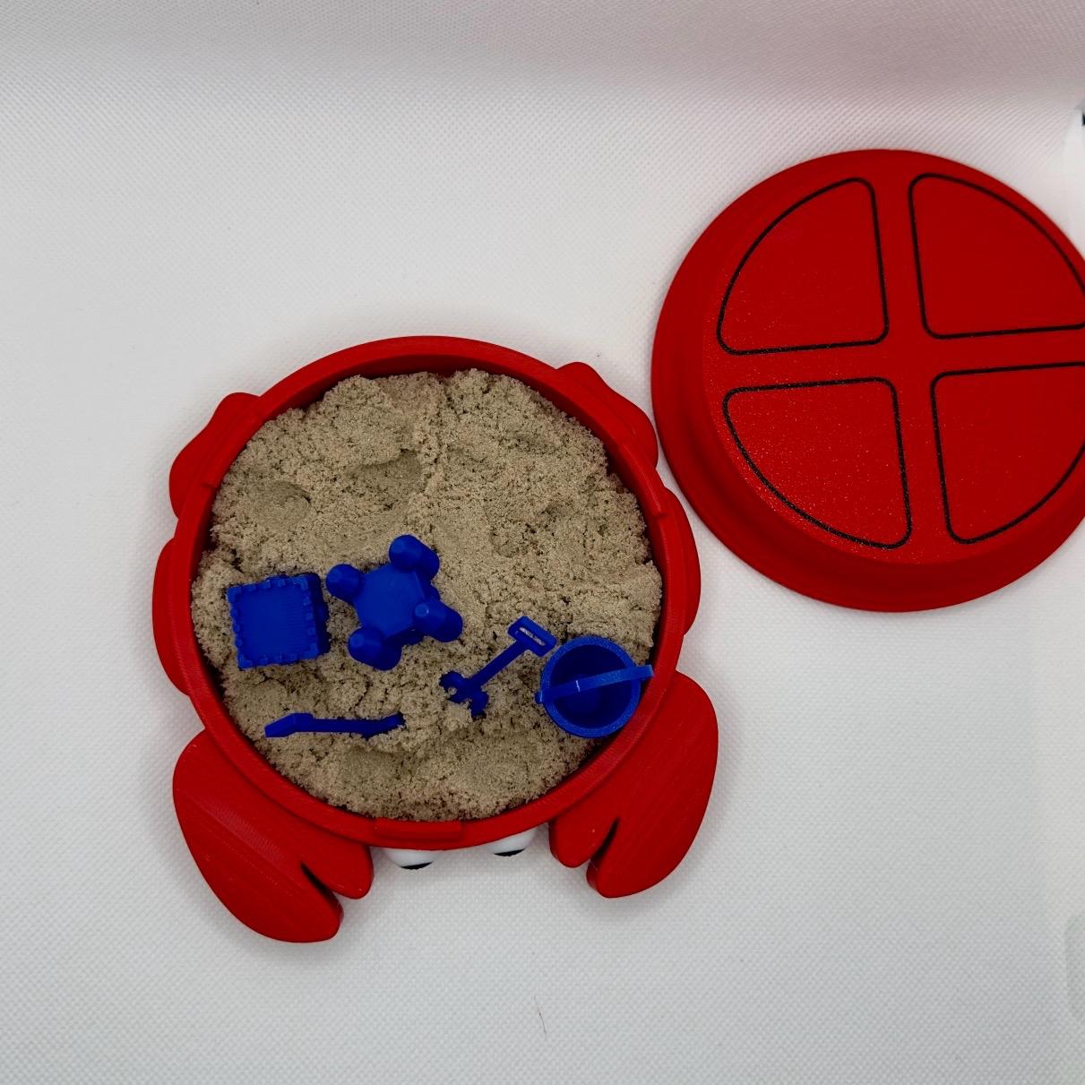 Portable Crab with Kinetic Sand and Toys | Desk Accessory | Decor | Office | Work From Home | desk accessory