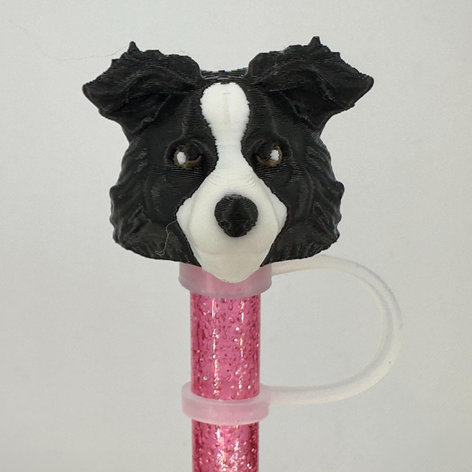 Reusable and Easy to Clean Animal Head Straw Toppers - High-Quality Material - Crafted from Durable PLA - Cute and Functional Drinkware