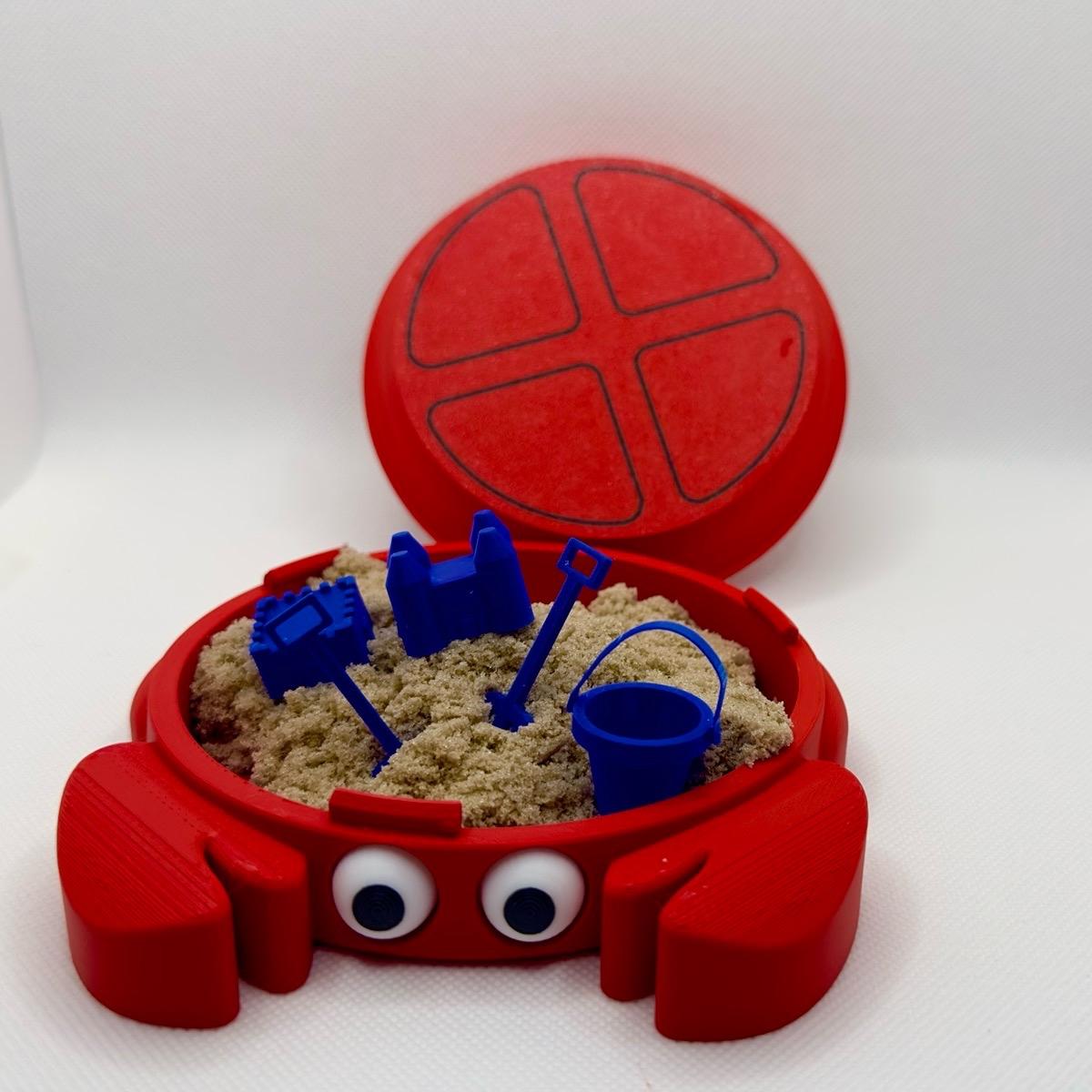 Portable Crab with Kinetic Sand and Toys | Desk Accessory | Decor | Office | Work From Home | desk accessory