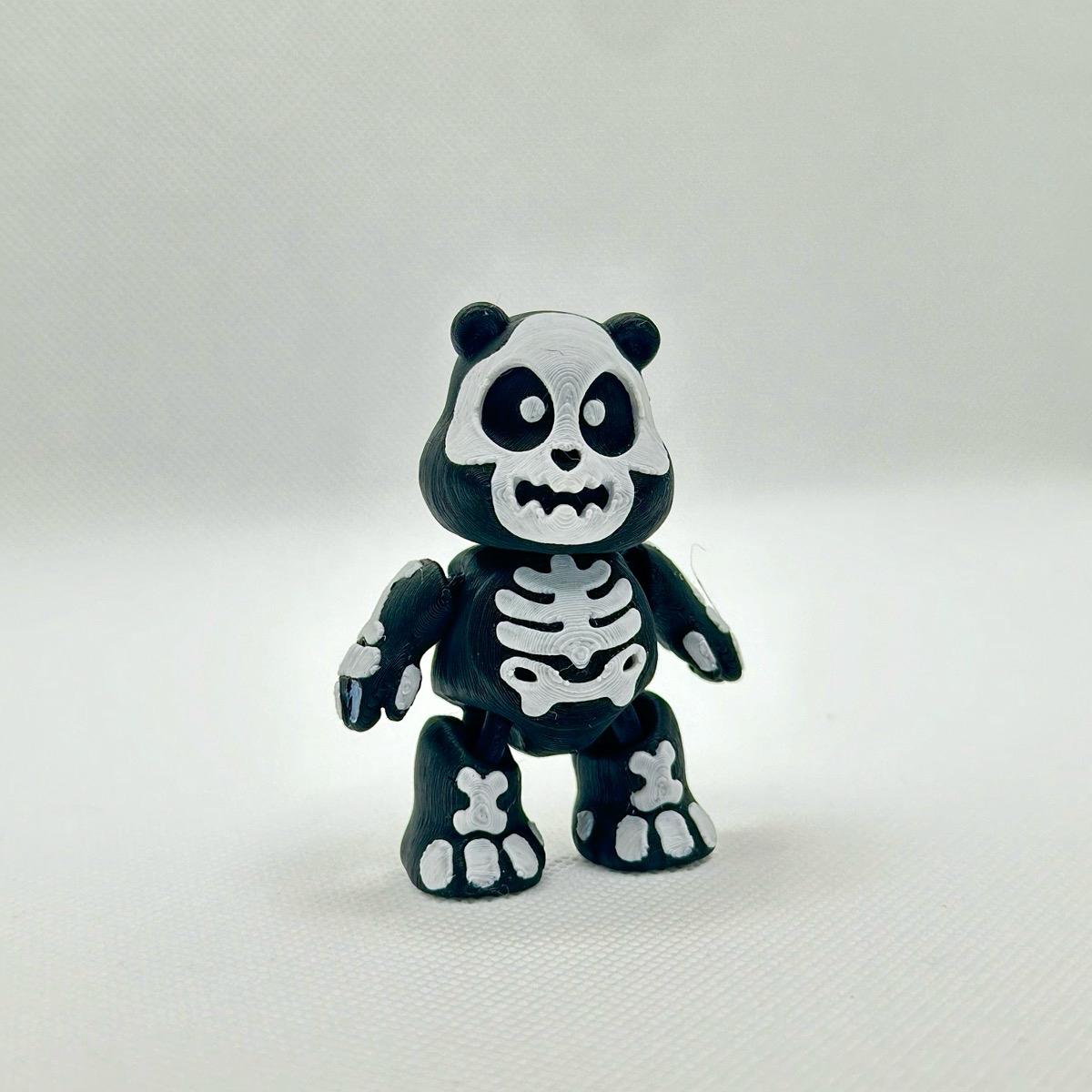 Flexi ScareBear | Flexible skeleton bear | Articulated | Fidget | Halloween | 3d printed | Decoration office trinket desktop  Gift Spooky