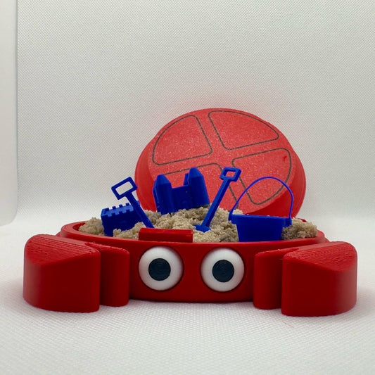 Portable Crab with Kinetic Sand and Toys | Desk Accessory | Decor | Office | Work From Home | desk accessory