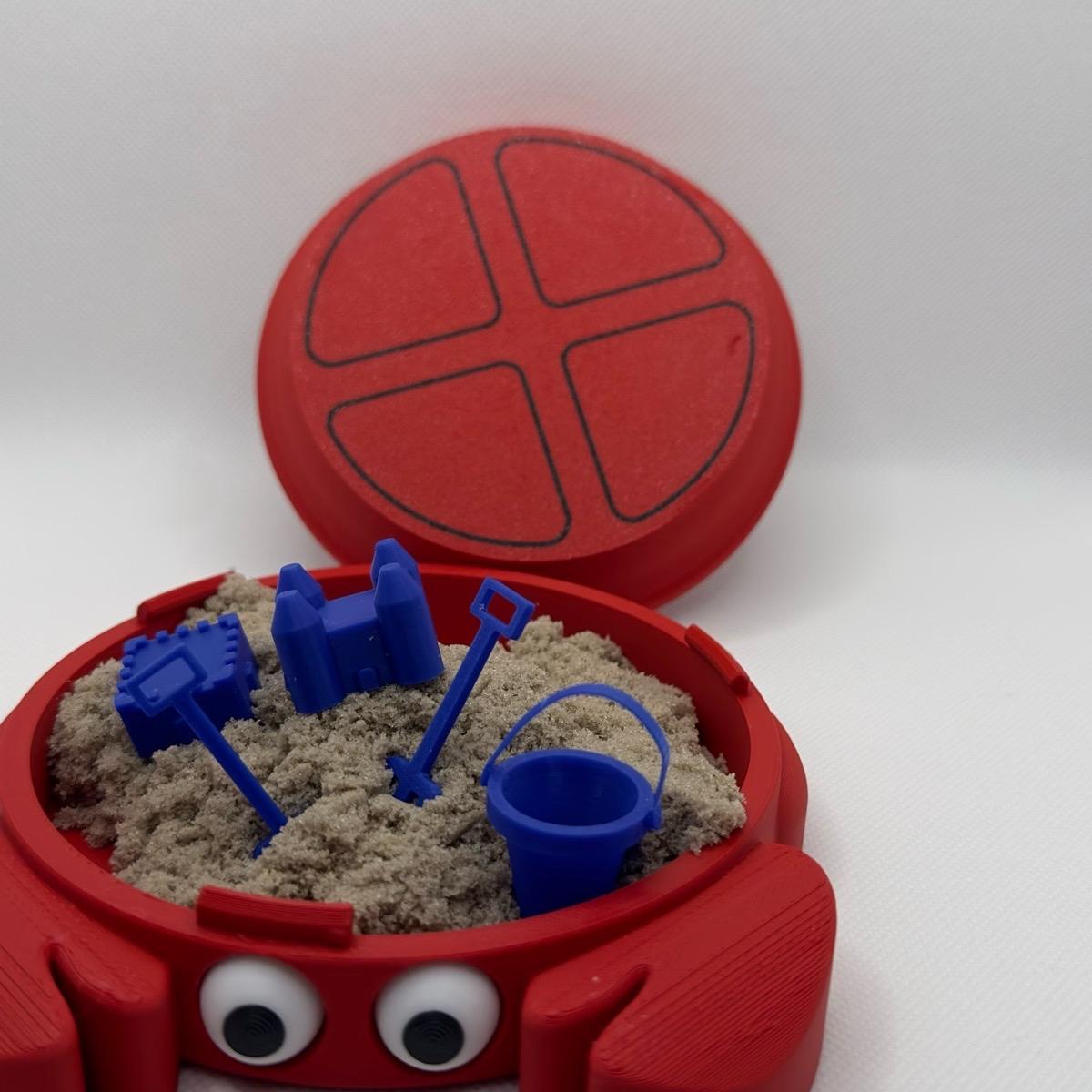 Portable Crab with Kinetic Sand and Toys | Desk Accessory | Decor | Office | Work From Home | desk accessory