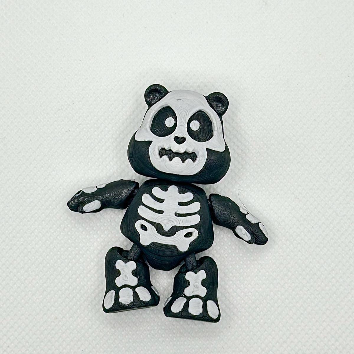 Flexi ScareBear | Flexible skeleton bear | Articulated | Fidget | Halloween | 3d printed | Decoration office trinket desktop  Gift Spooky