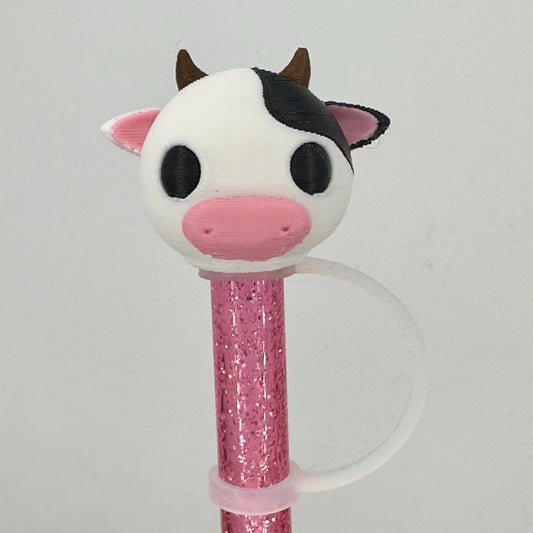 Reusable and Easy to Clean Animal Head Straw Toppers - High-Quality Material - Crafted from Durable PLA - Cute and Functional Drinkware